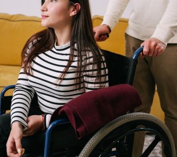 Disability and Mental Health Support in Perth   A woman with disabilities assisted with Blisscare Support Services staff