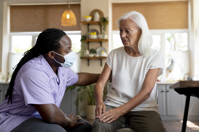 Community Nursing Care NDIS   Black man assisted the elderly disabled